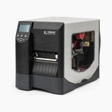 Zebra ZM400 industrial label printer angled view
