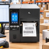 Zebra ZT411 industrial label printer in use